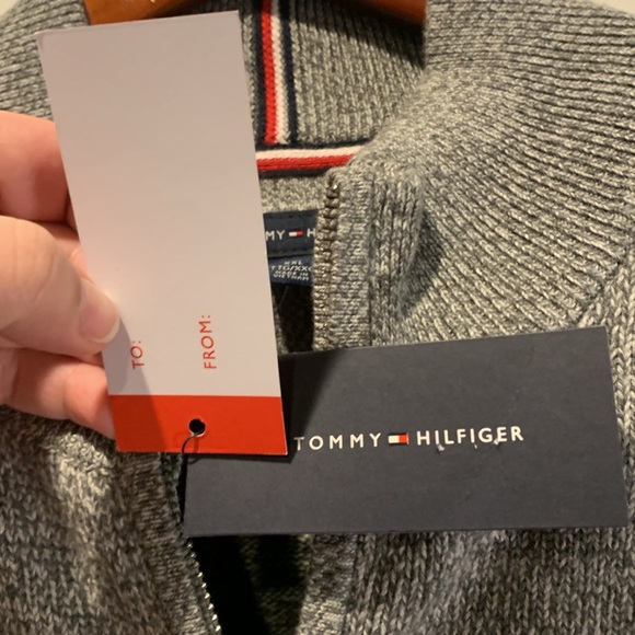 Tommy Hilfiger 2XL Full Zip Sweater Grey NWT - Picture 4 of 9